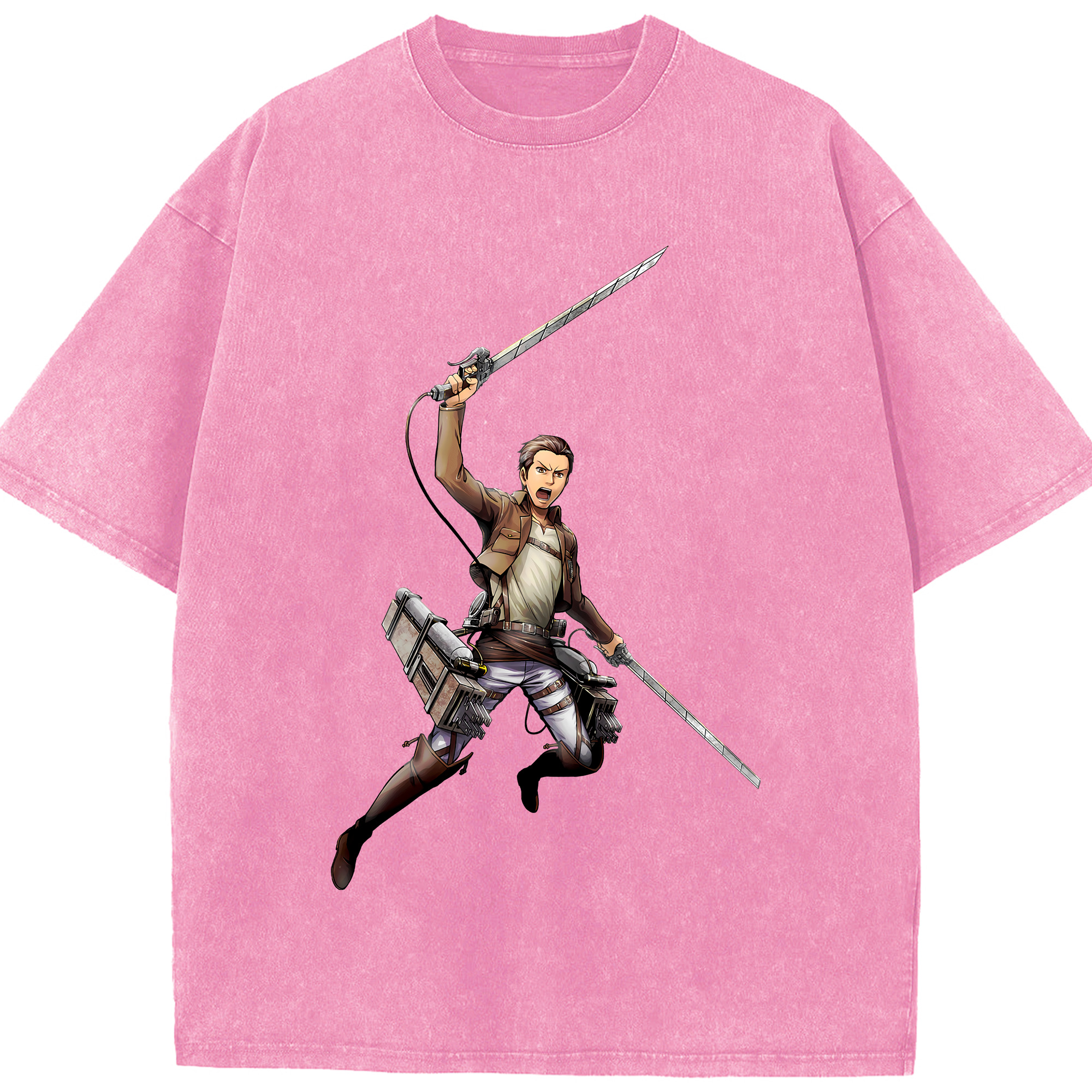 （画像用） 進撃の巨人 Attack on Titan 綿100% ヴィンテージ風 半袖Tシャツ（フロントプリント）